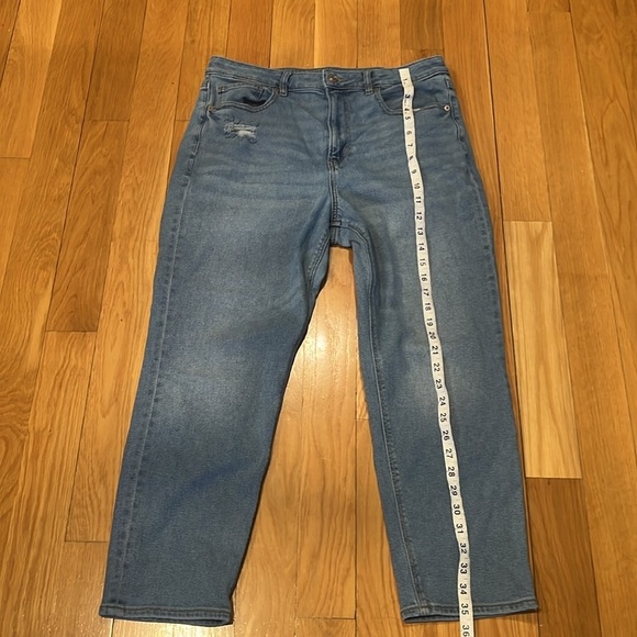 American Eagle outfitters women’s lightly distressed mom jeans size 12 shorts . - Picture 5 of 9